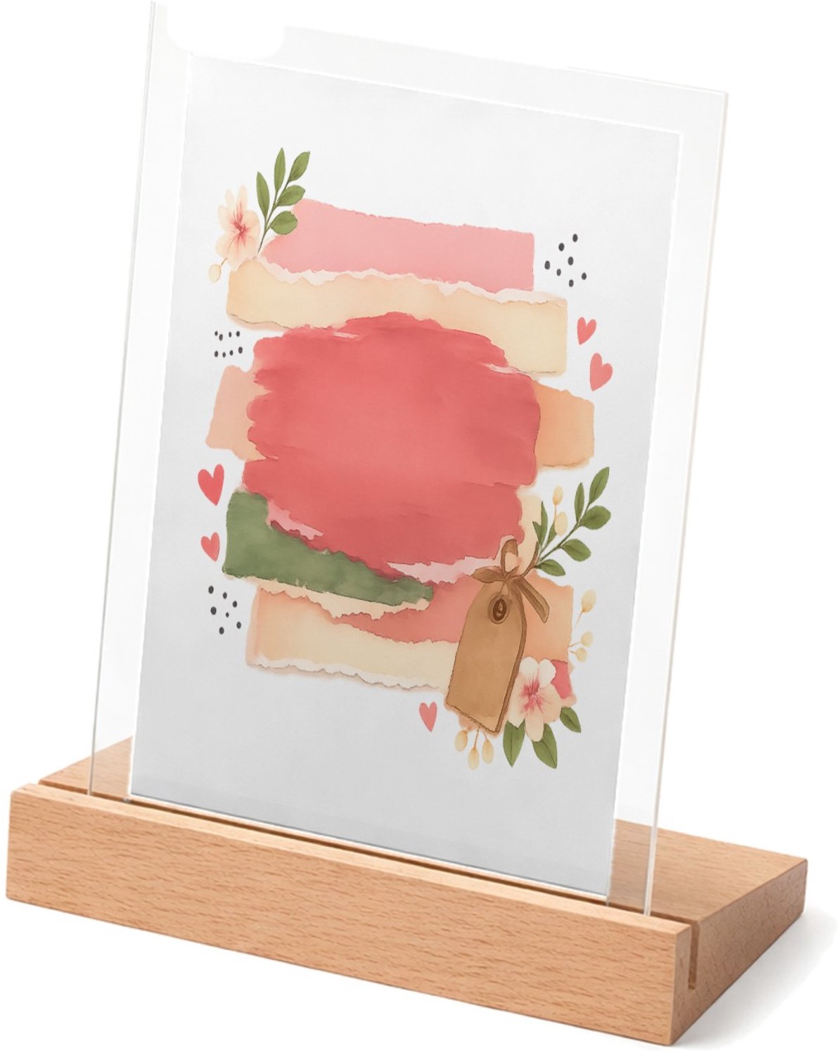 Mr Cadeautjes Glasframe met vaste tekst - design Een vrolijke, gelaagde love-note compositie met een andere f | cadeau Wit