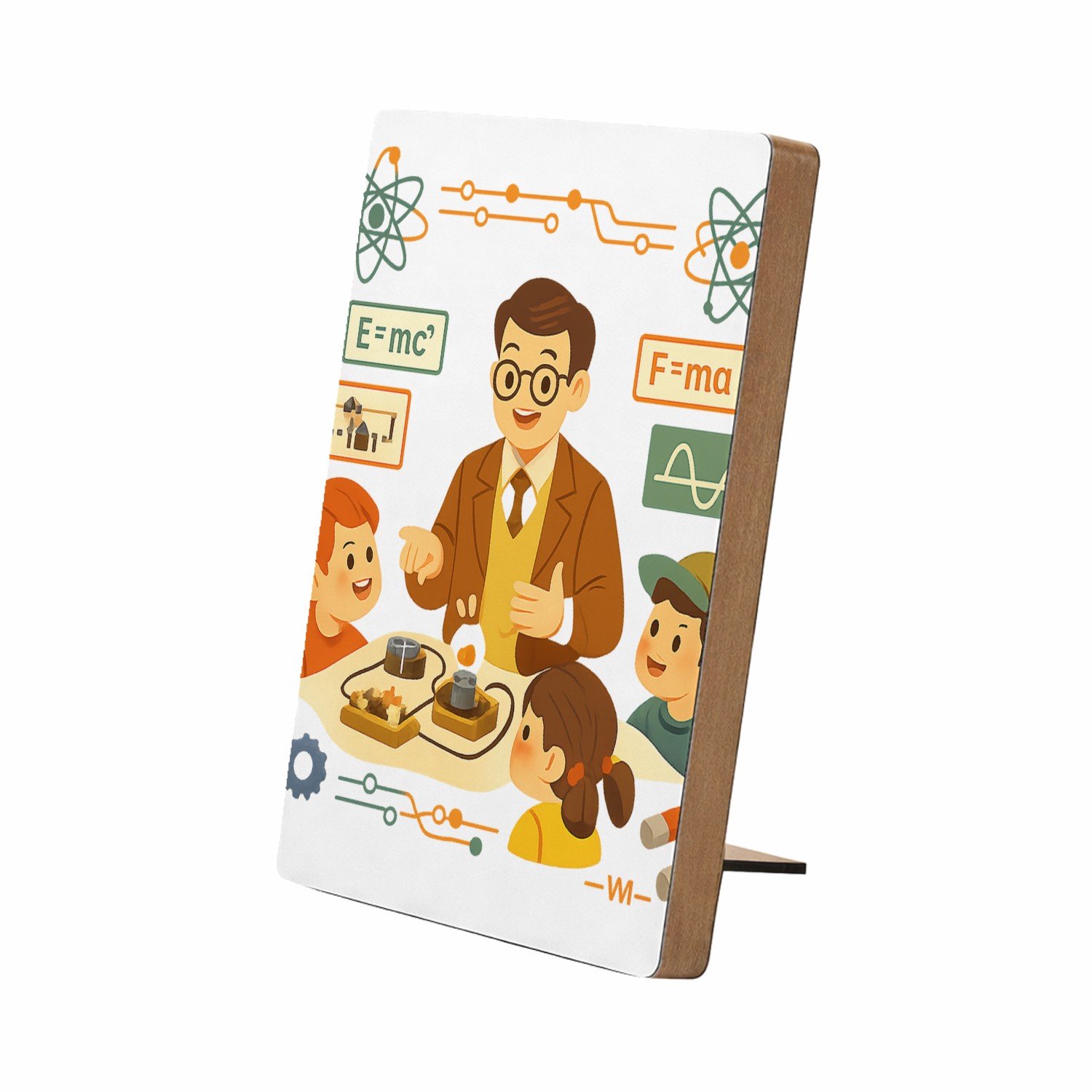 Mr Cadeautjes Glasframe/MDF 12,7 x 17,8 - design Een vrolijke docentengebruikte schoolposter met een andere v | cadeau Wit