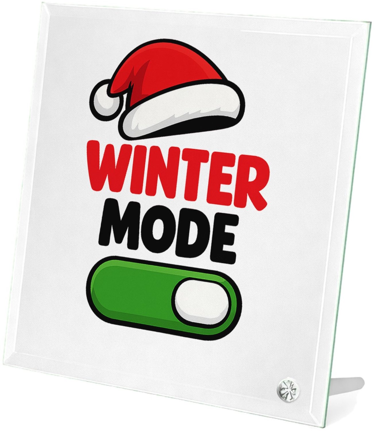 Mr Cadeautjes Glasframe 20 x 20 - design Feestmodus voor een andere tijd van het jaar met hetzelfde a | cadeau Wit