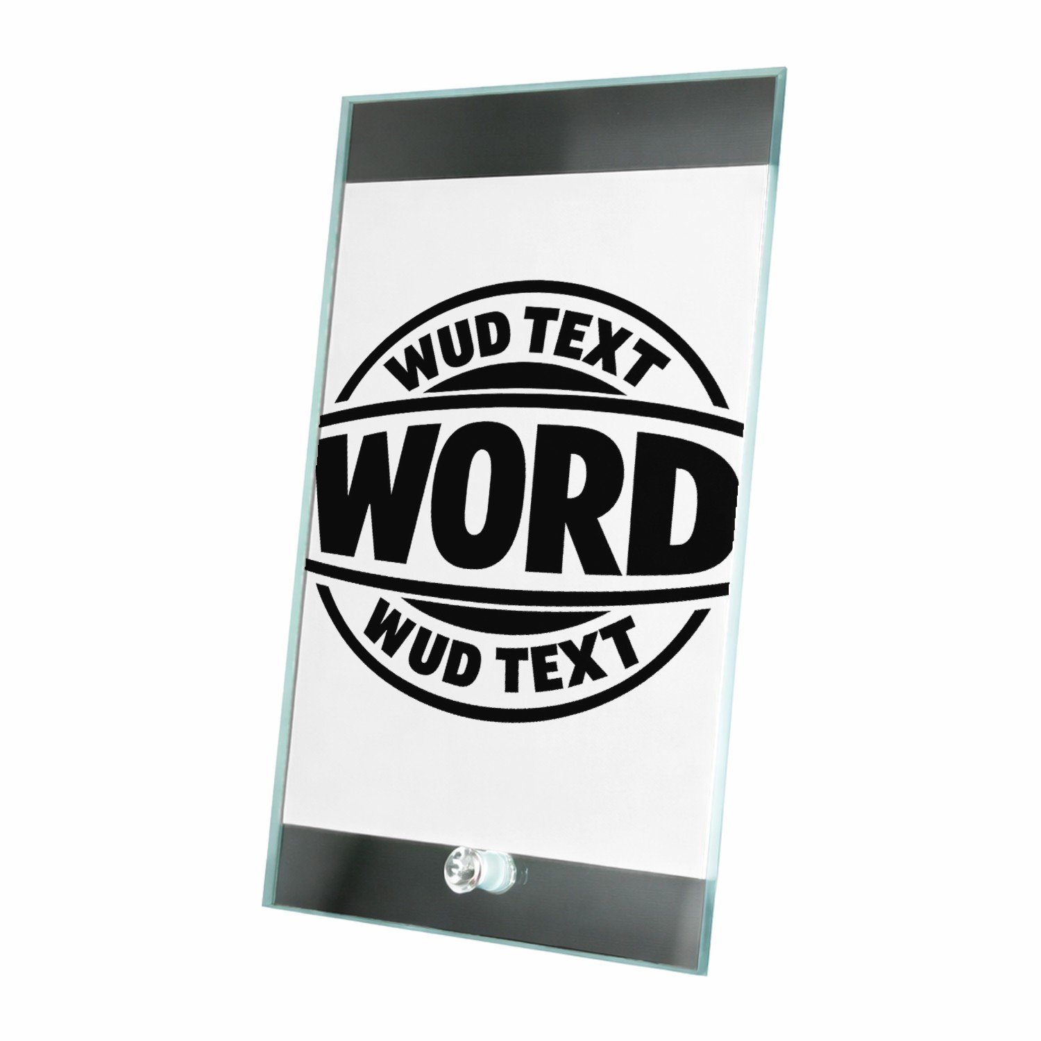 Mr Cadeautjes Glasframe 15 x 23 - design Ronde badge met vrolijke botsing tussen leeftijd en hobby | cadeau Wit