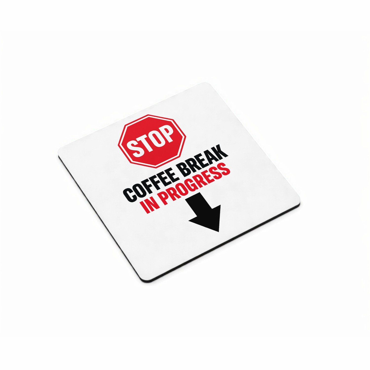 Mr Cadeautjes MDF magnetische fotolijst vierkant 9,5 - design Officiële-stijl grap met een andere alledaagse waarschuwing | cadeau Wit