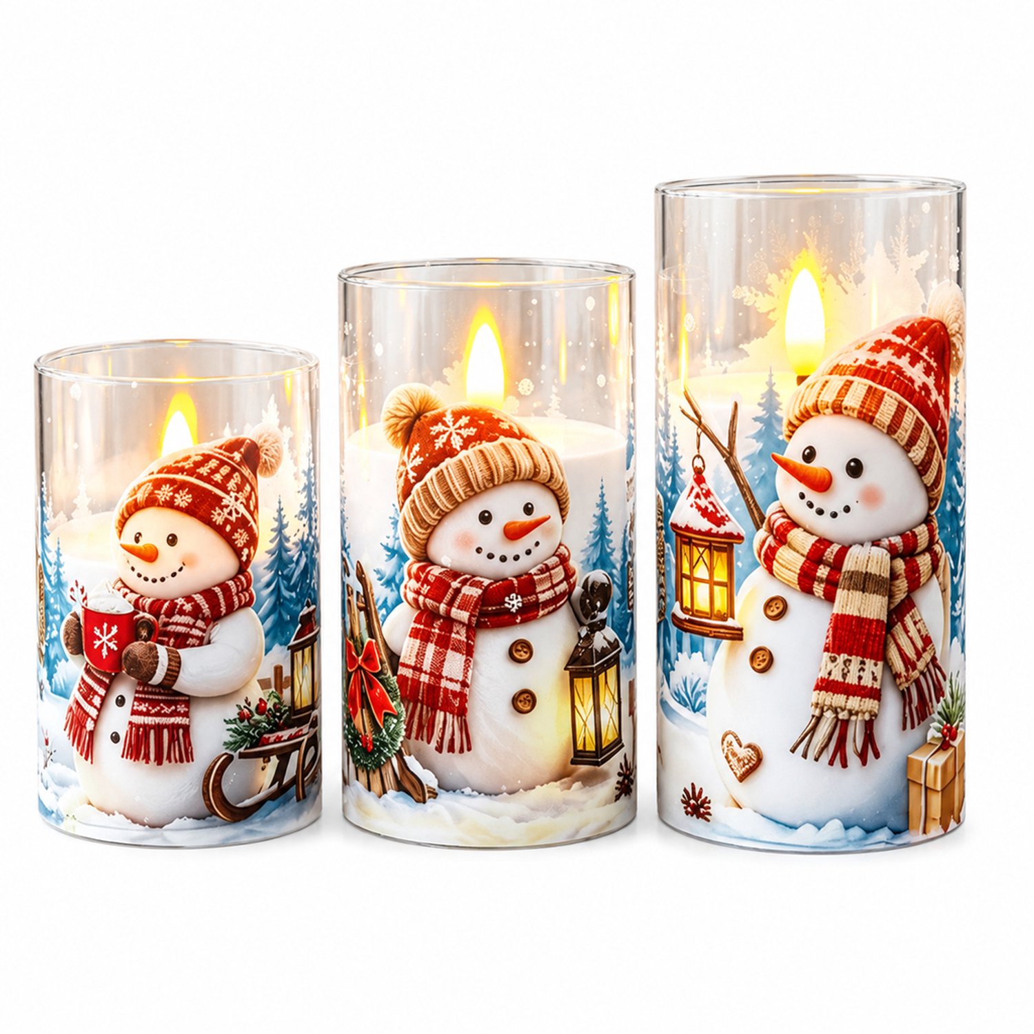 SWGOTA Led kaarsen set van drie witte kerstkaarsen in kaarsvorm 7 komma 5 batterijgevoed zonder meegeleverde batterijen