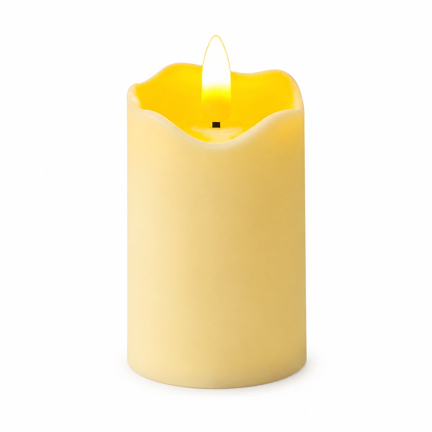 SWGOTA led kaarsen, 5 x 7 cm, met vlamvormig licht en kunststof behuizing, 12 per displaydoos Wit