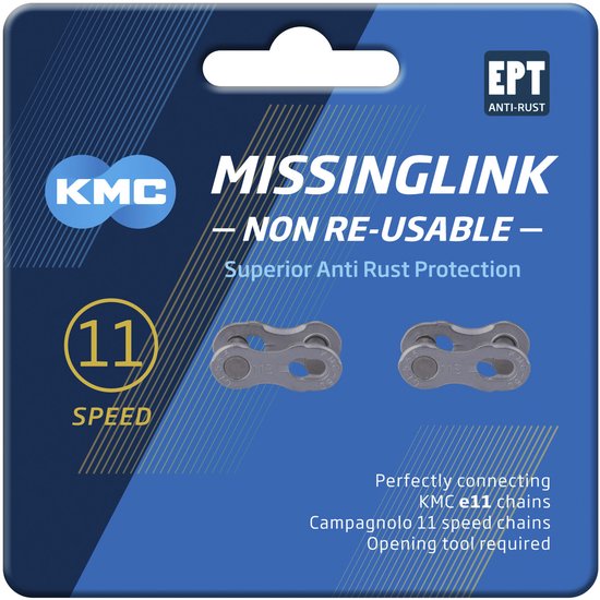 KMC MissingLink - Sluitschakel 11 speed Zilver KMC - Shimano ketting (2 stuks) van KMC — afbeelding 3