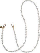 xoxo Wildhearts telefoonkoord - Pearlfection - Lang koord - Geschikt voor iPhone - Geschikt voor Samsung - Universeel - Phone cord - Telefoonketting - Koord voor telefoon - Telefoon hanger parel ketting