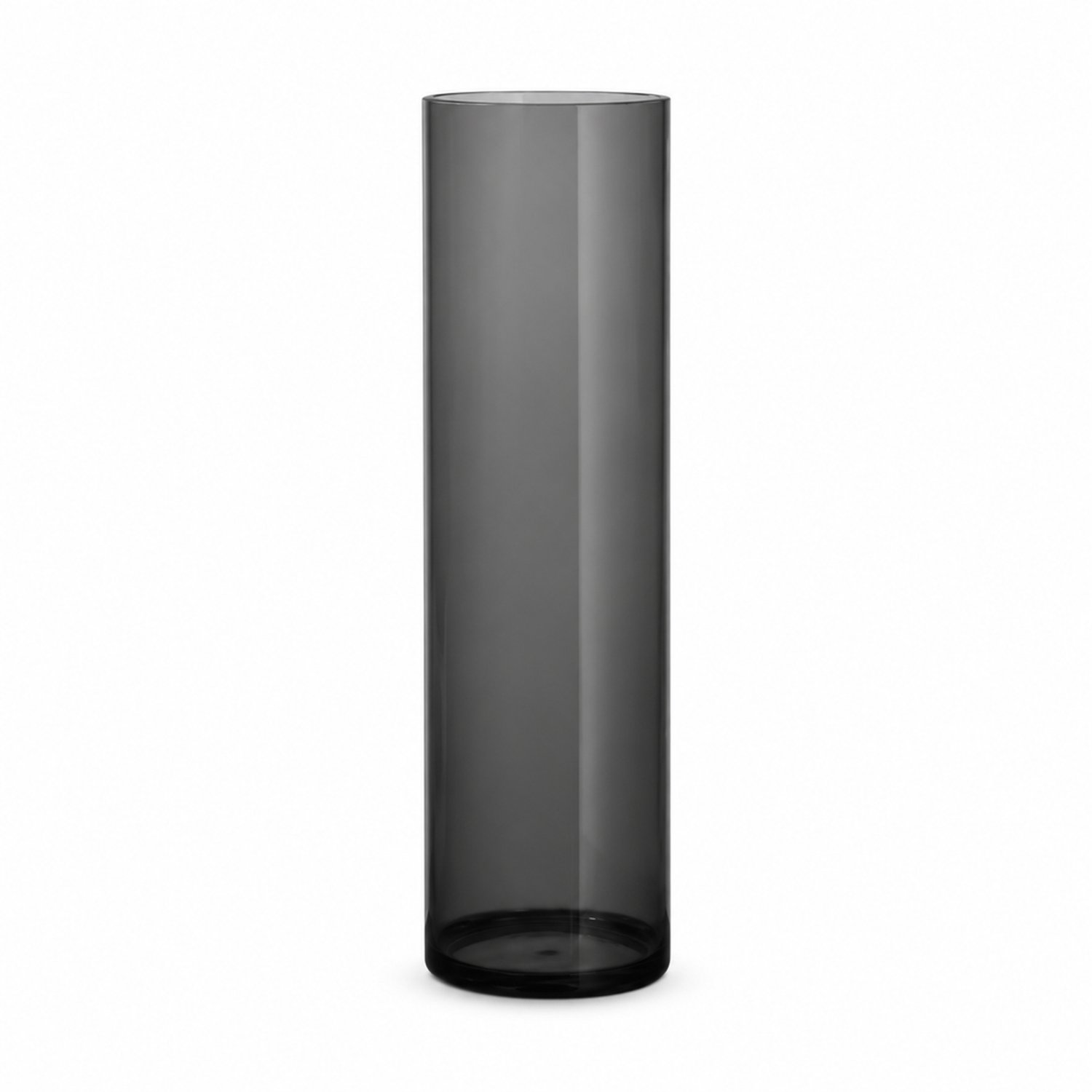 SWGOTA Grijze acryl cilindervaas - opening 12 cm, hoogte 40 cm - rechte vaas voor bloemschikken en snijbloemen Grijs