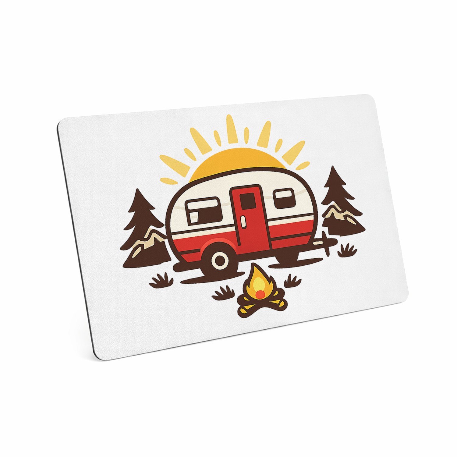 Mr Cadeautjes MDF magnetische fotolijst 28 x 19 - design Een compacte outdoor-humor print met een andere vrijetijdssc | cadeau Wit