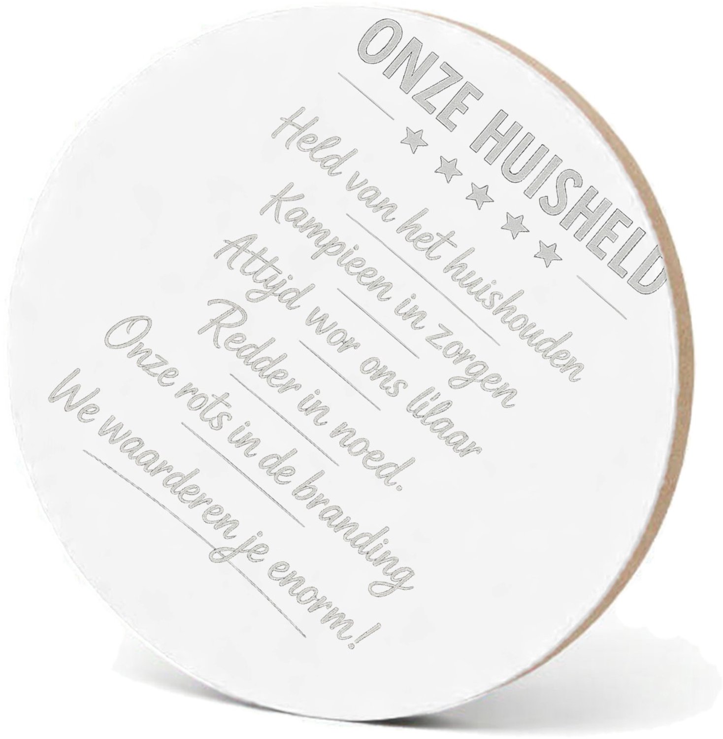 Mr Cadeautjes MDF fotolijst - design Een soortgelijke humoristische waarderingsbadge, maar dan vo | cadeau Wit