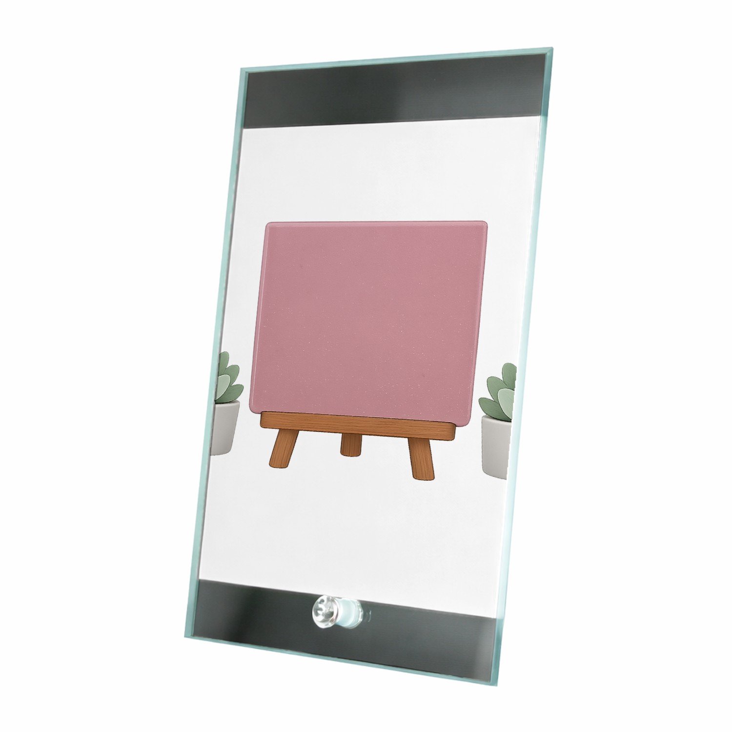Mr Cadeautjes Glasframe 15 x 23 - design Een compacte affirmatie op een kleine posterachtige tegel me | cadeau Wit