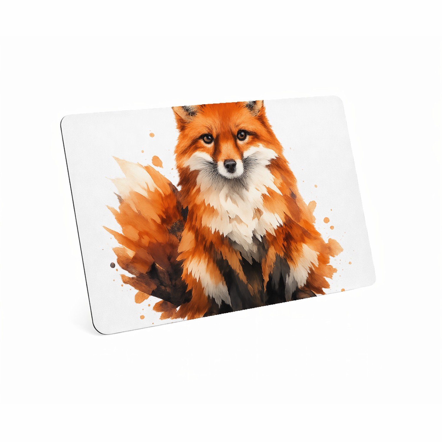 Mr Cadeautjes MDF magnetische fotolijst 28 x 19 - design Een groot, sfeervol bosdier met verfspatten en veel witruimt | cadeau