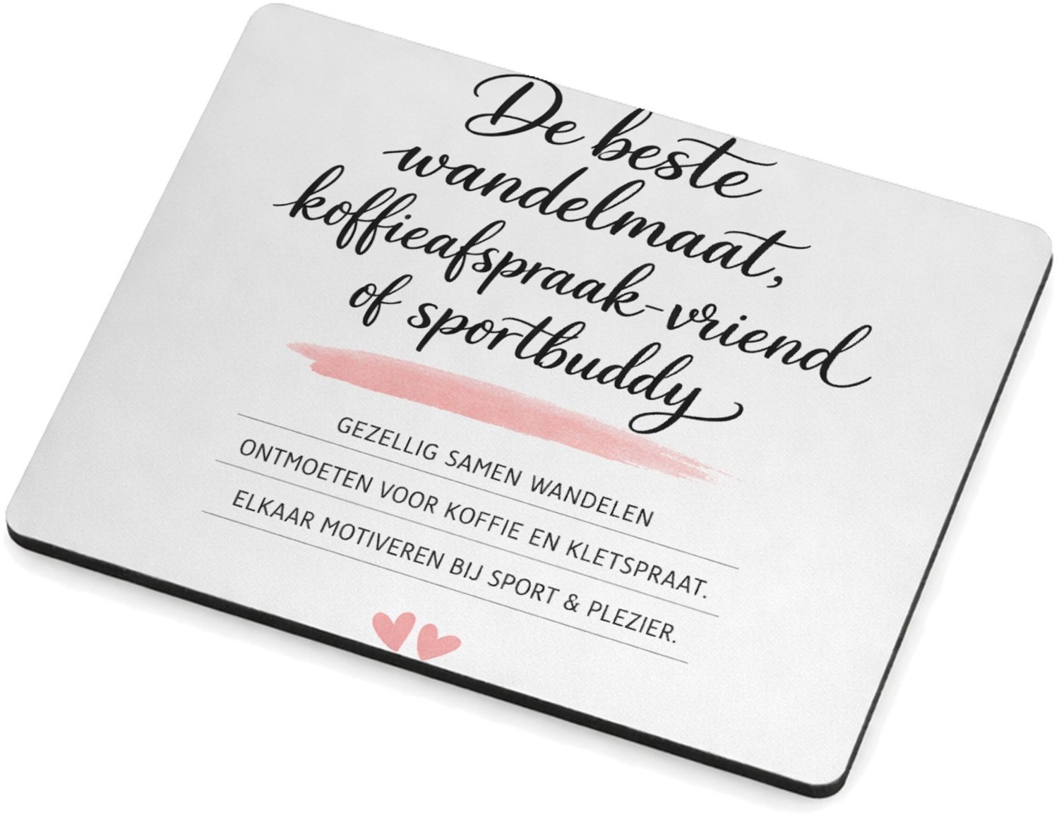 Mr Cadeautjes MDF magnetische fotolijst 9 x 7 - design Een minimalistische quote-print rond vriendschap buiten het | cadeau Wit