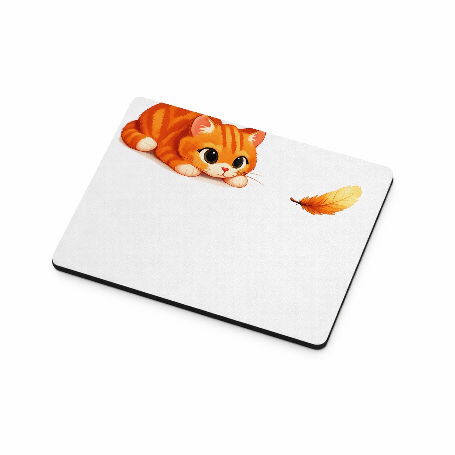 Mr Cadeautjes MDF magnetische fotolijst 9 x 7 - design Een nieuwsgierige vos die naar een klein zwevend blaadje kij | cadeau Wit