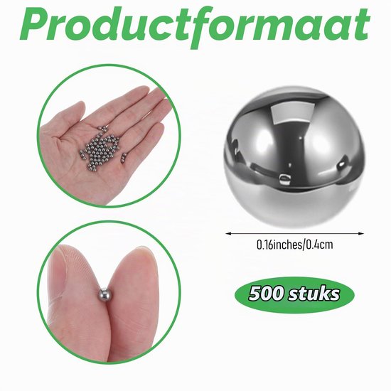 Blenderaccessoire - 500 stuks - Roestvrij staal - Zilver — afbeelding 2