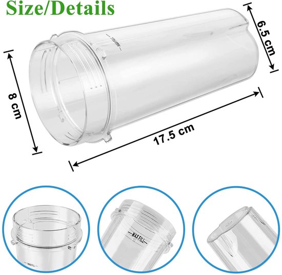 Blenderbeker 470 ml - 2-pack - BPA-vrij - Vaatwasserbestendig — afbeelding 2