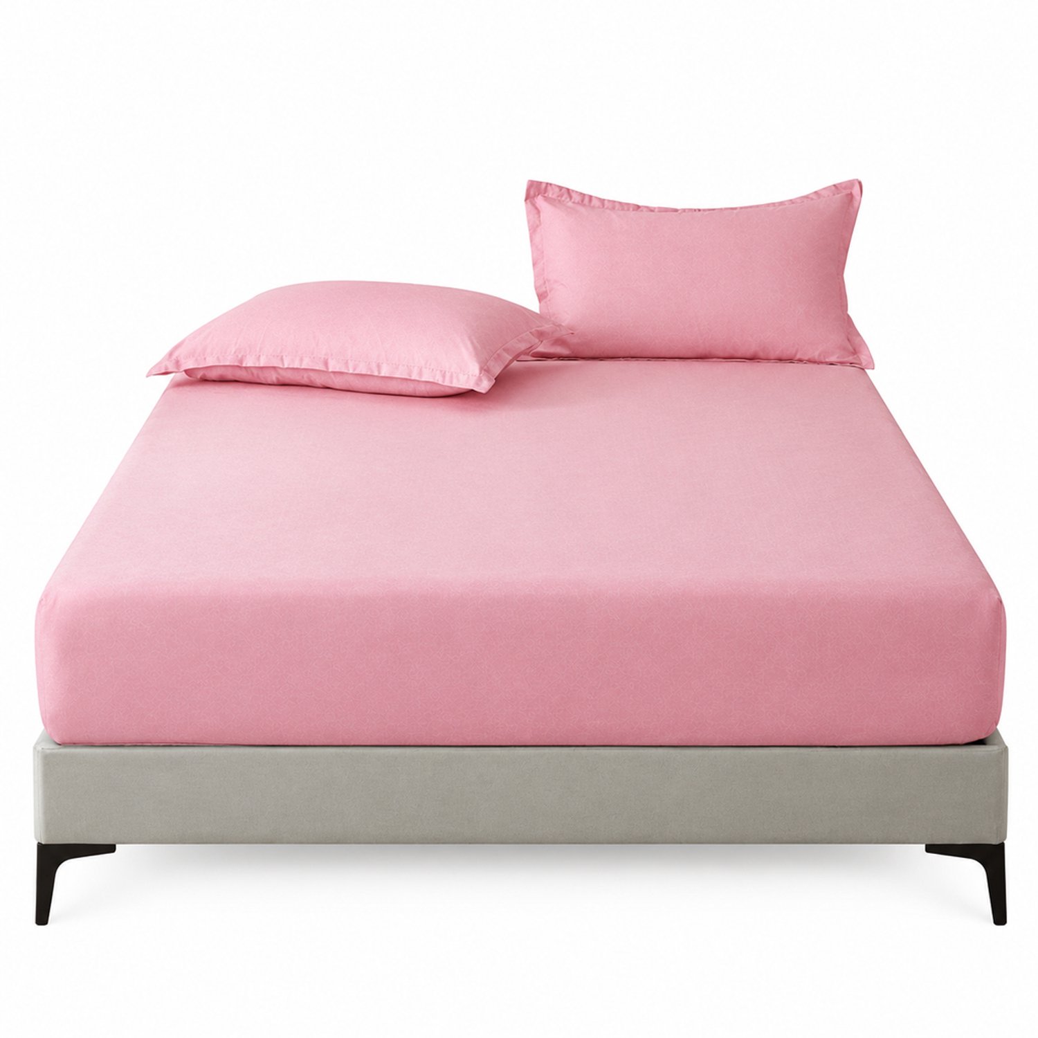 SWGOTA Lichtroze hoeslaken 198 × 203 cm - Polyester - Effen ontwerp