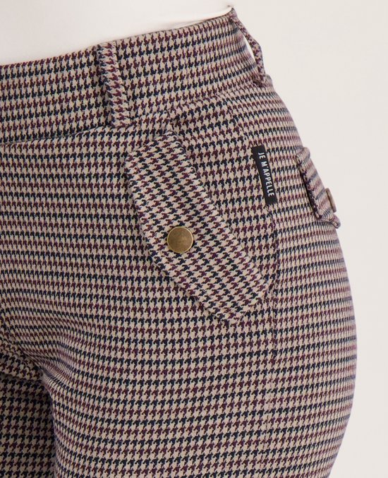 Je m'appelle Dames Broek Flared fit Met stretch - Rood - Maat M