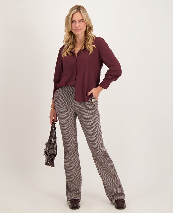 Je m'appelle Dames Broek Flared fit Met stretch - Rood - Maat M