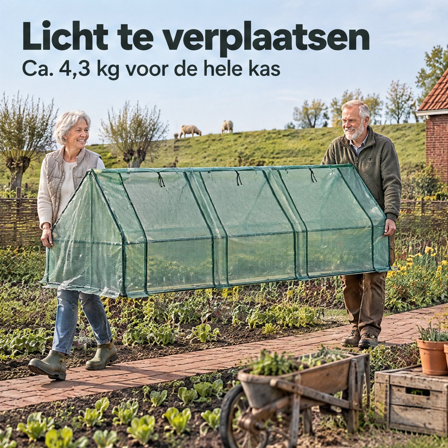 Levano Kweekkas 270 cm met 3 Deuren - Tuinkas - Serre - Broeikas - Plantenkas - Mini Serre - Mini Kas - Tuinserre - Kweekkastje in Tuin - Foliekas - Moestuin Kas - Kweekkasten voor Buiten - Tuinserre Plastiek - Groenten Kweken - Kweekkas Tuin – foto 7