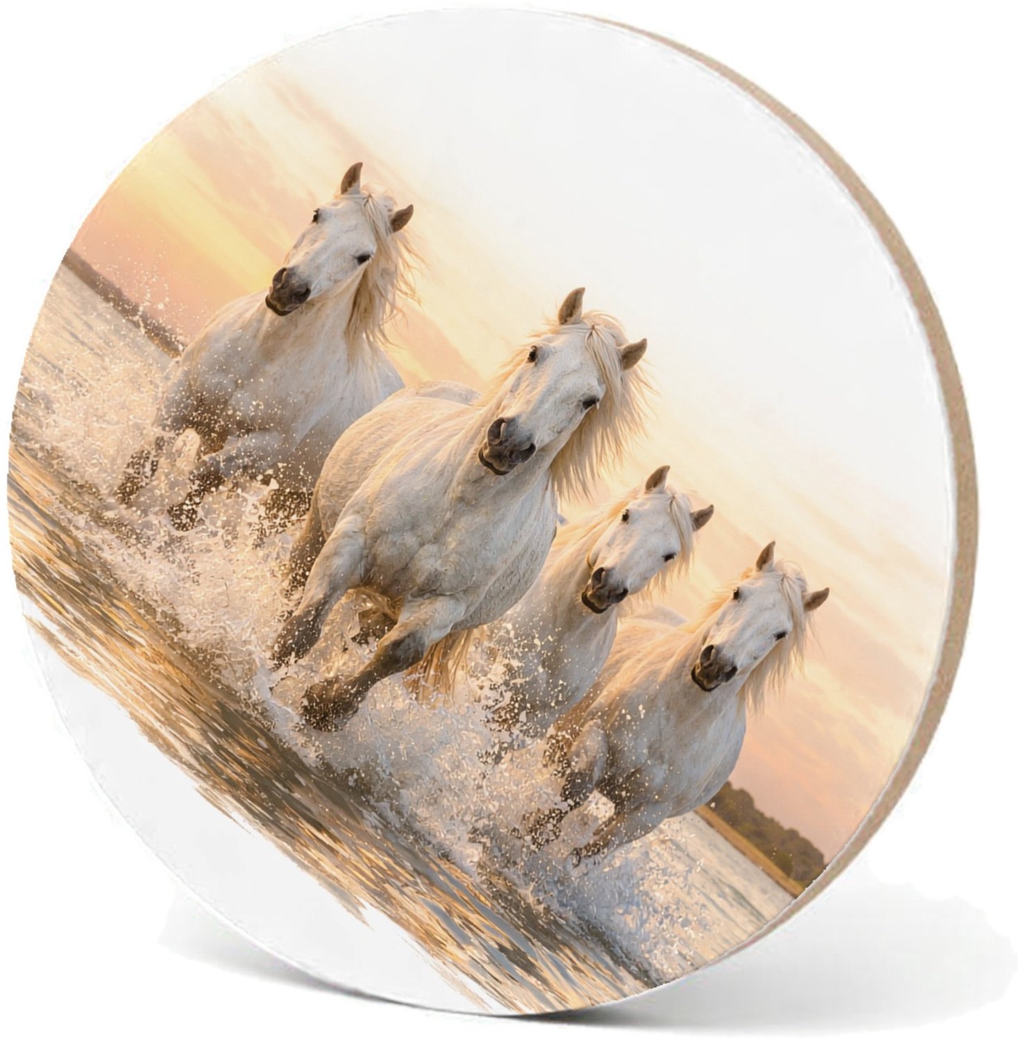 Mr Cadeautjes MDF fotolijst - design Een dynamische natuurscène met een enkele centrale hoofdfigu | cadeau Wit