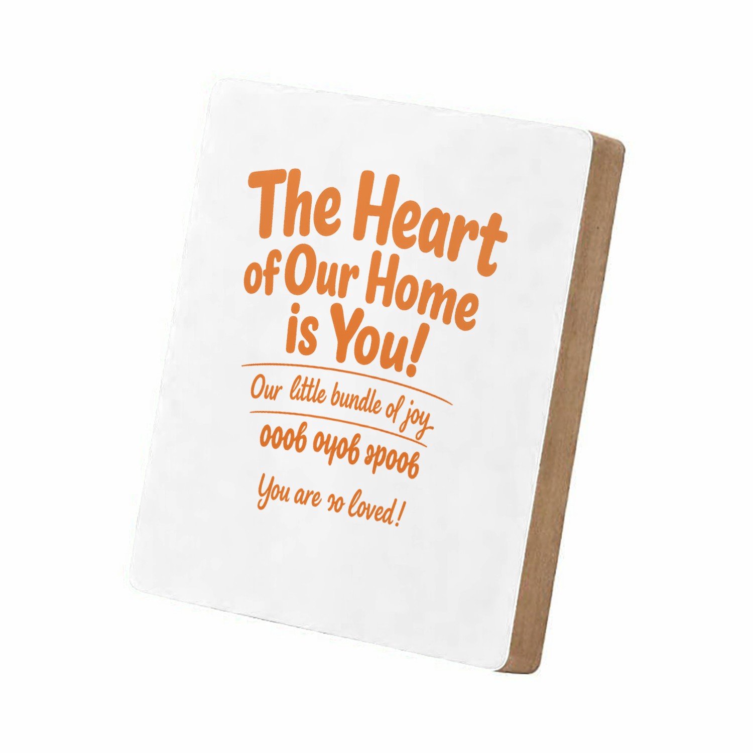 Mr Cadeautjes MDF staande fotolijst 15,2 x 15,2 - design Speelse typografische boodschap voor een andere ouderrol | cadeau Wit