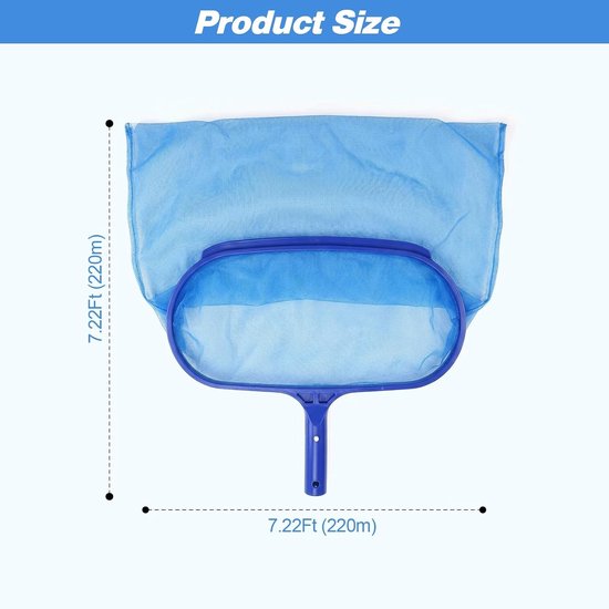 Zwembadschepnet met Telescoopsteel - Blauw - 126 x 39,5 x 35 cm - Compleet Reinigingsset voor Zwembad en Thermale Bad — afbeelding 2