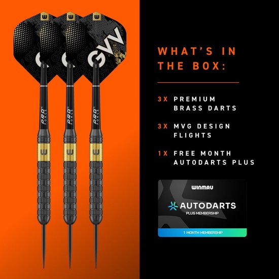 Winmau Gian van Veen Core Brass - Dartpijlen van Winmau — afbeelding 4