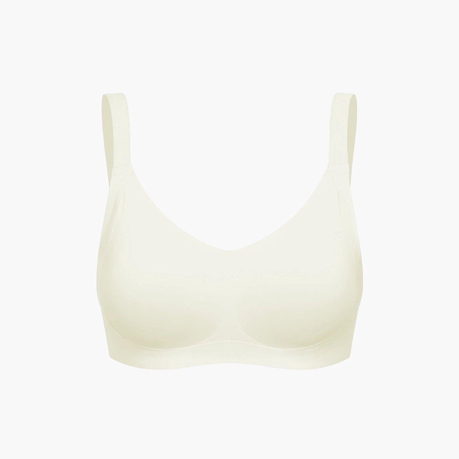 cfab Naadloze compacte push-up bh - Ecru - L - BH Zonder Beugel Voorgevormd - Ondergoed - Naadlos