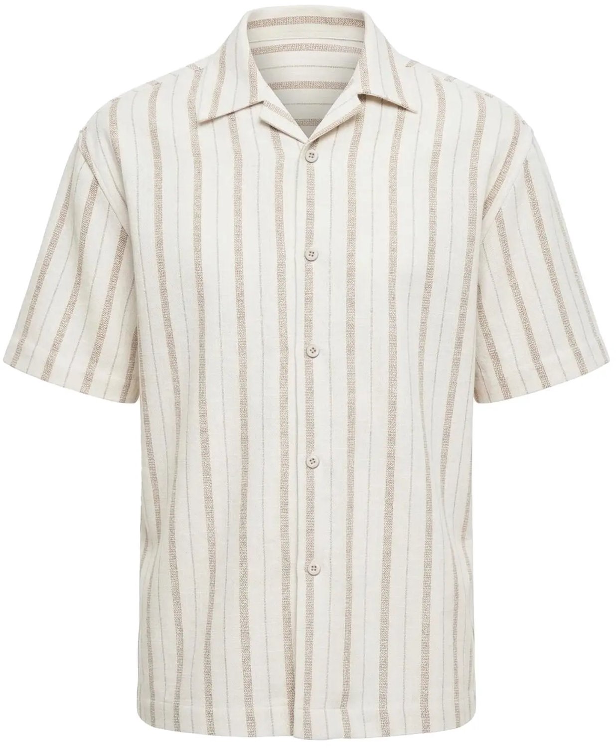 Gestructureerde Shirt Urban Classics Light Sand