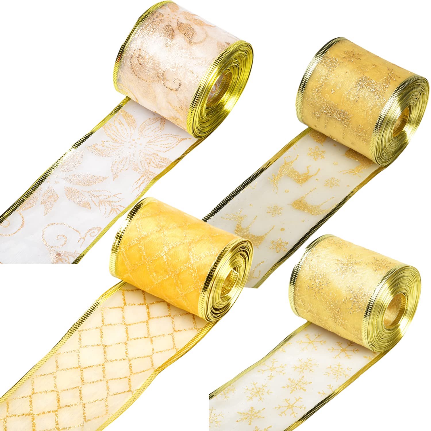 Kerstlint - 4 rollen - Goud