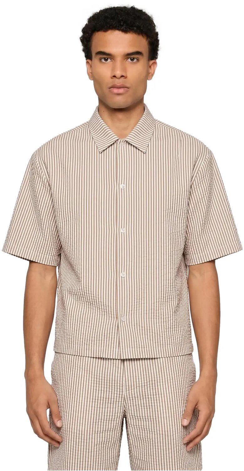 Shirt Urban Classics Seersucker Wit