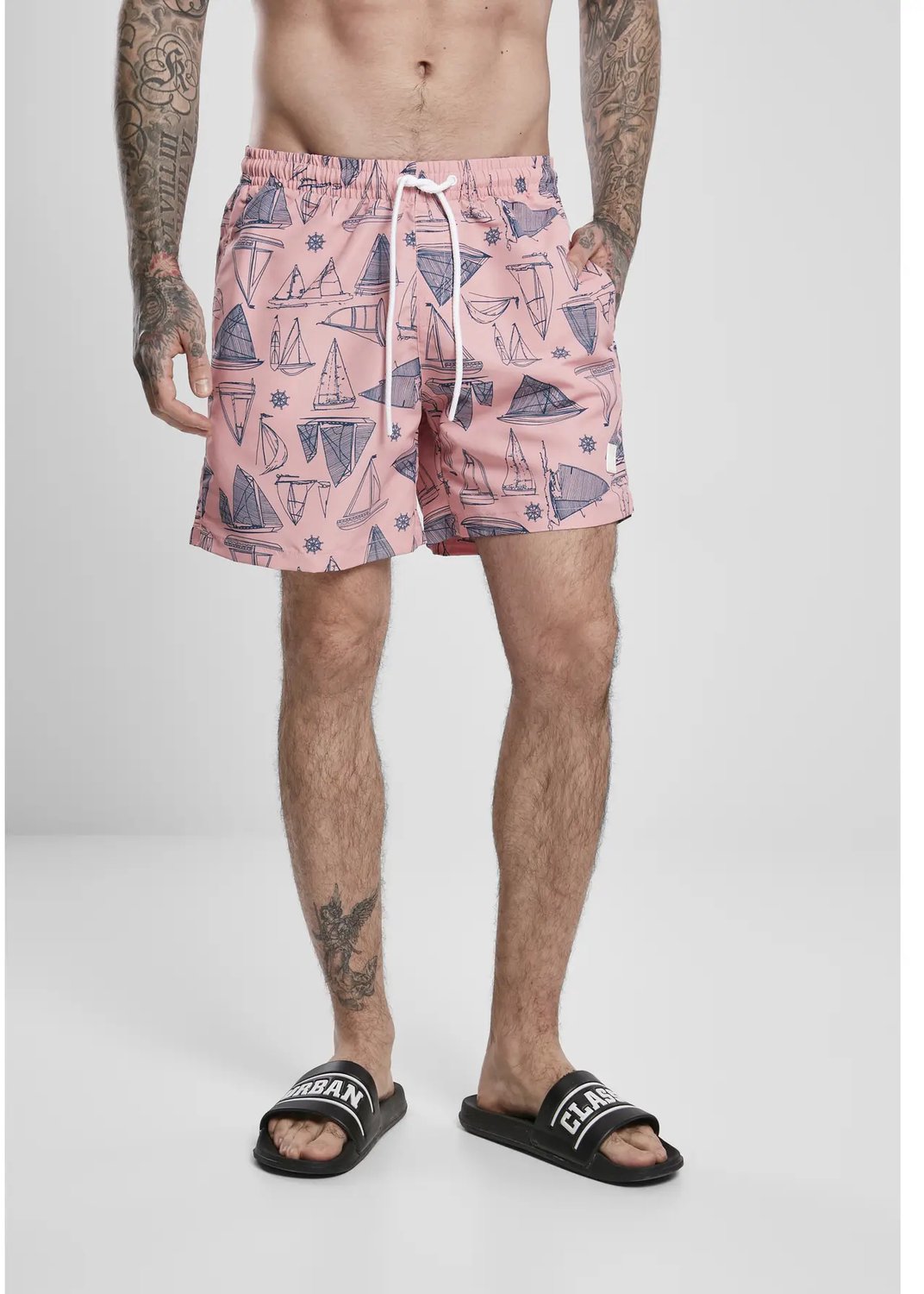 Zwemshort Urban Classics pattern Roze