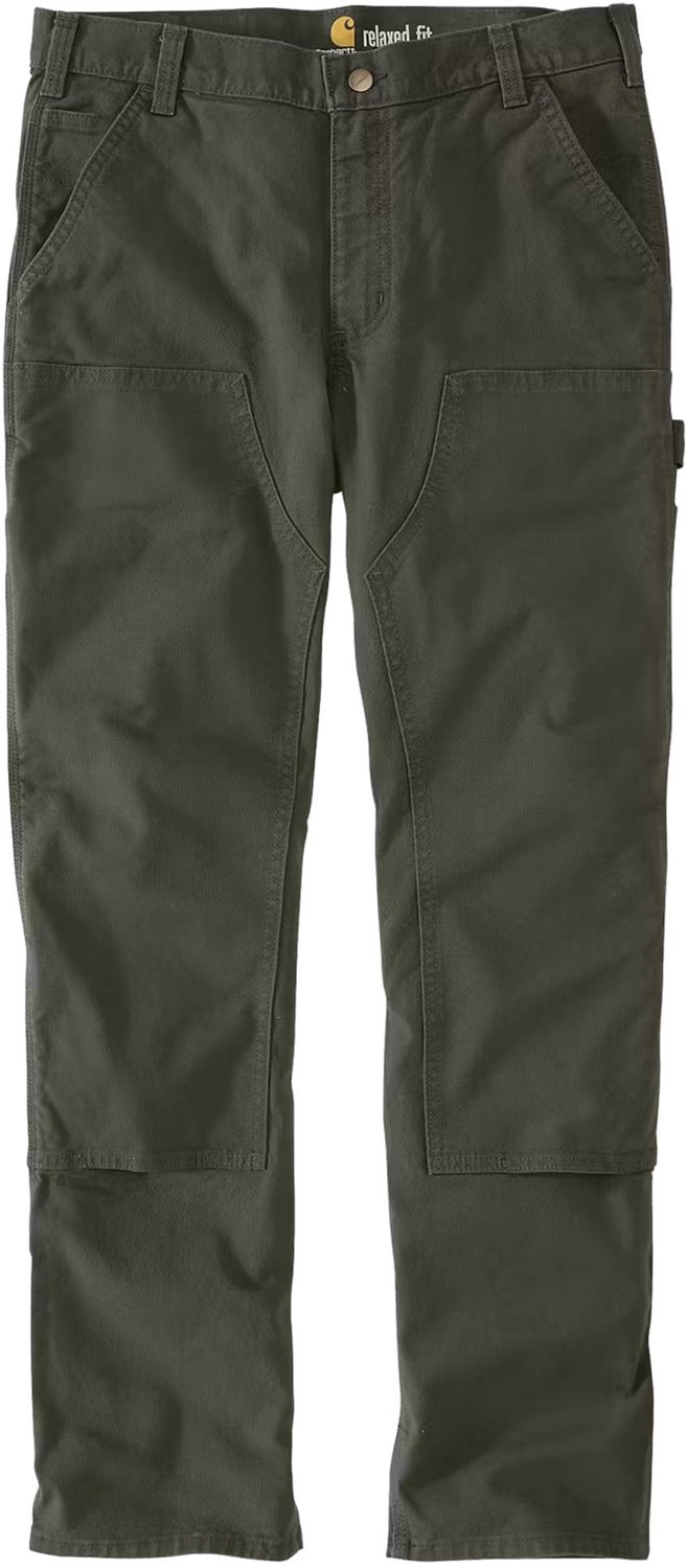 Carhartt Relaxed Straight Rugged Flex Duck Double-Front Dungaree Broek Donker Olijfgroen