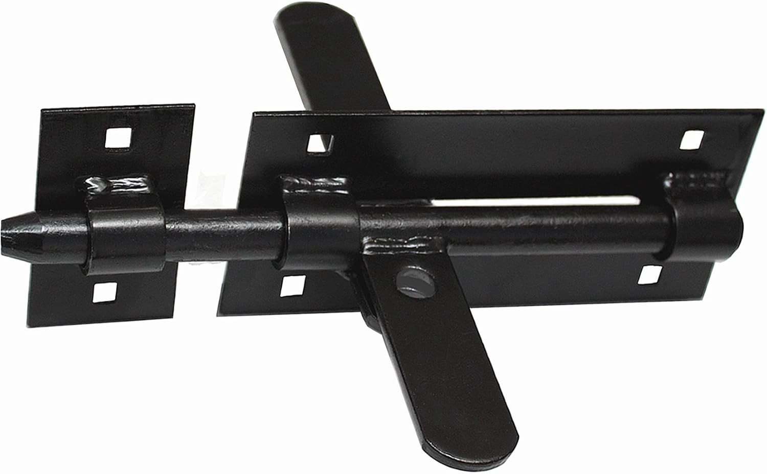 Deurslot - Zwart - 1 - Robuust Stalen Grendel met Hangslotoog - Voor Deuren en Poorten