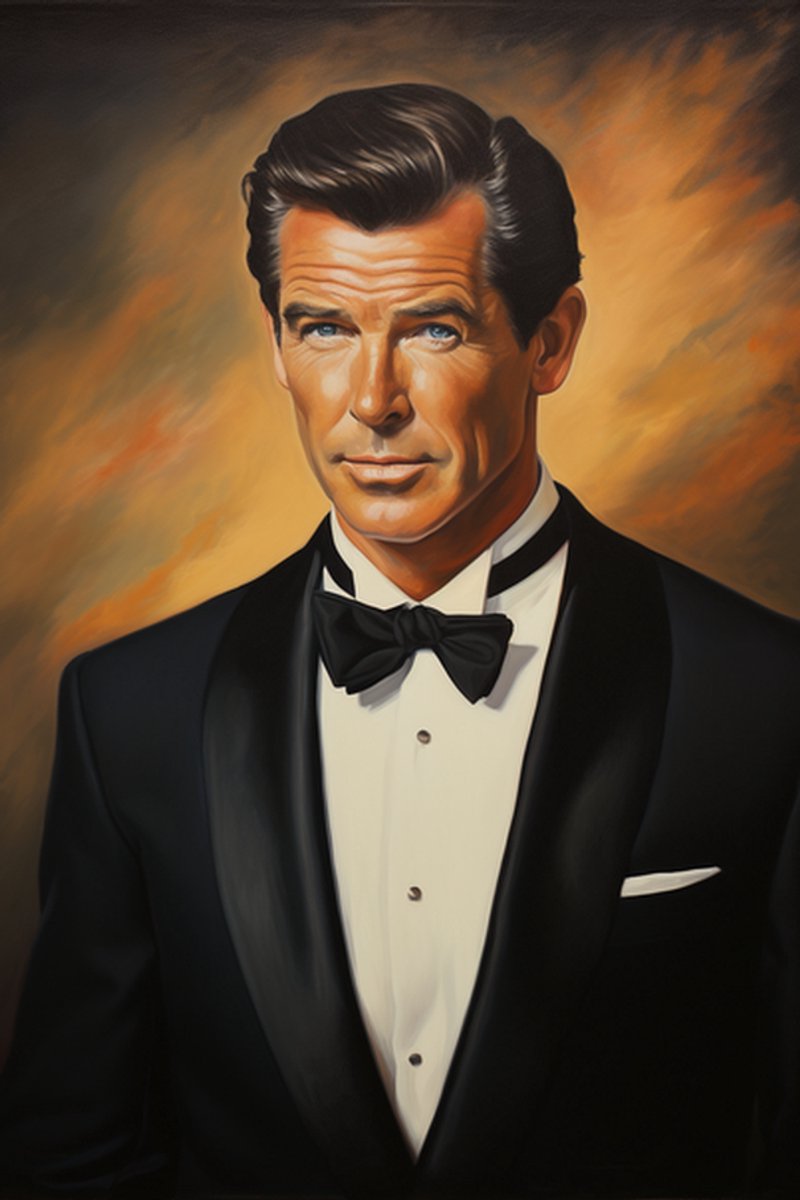 Pierce Brosnan Poster - Pierce Brosnan - James Bond - Acteur - Film - Portret - Woondecoratie - posters - formaat 70x100cm - L654