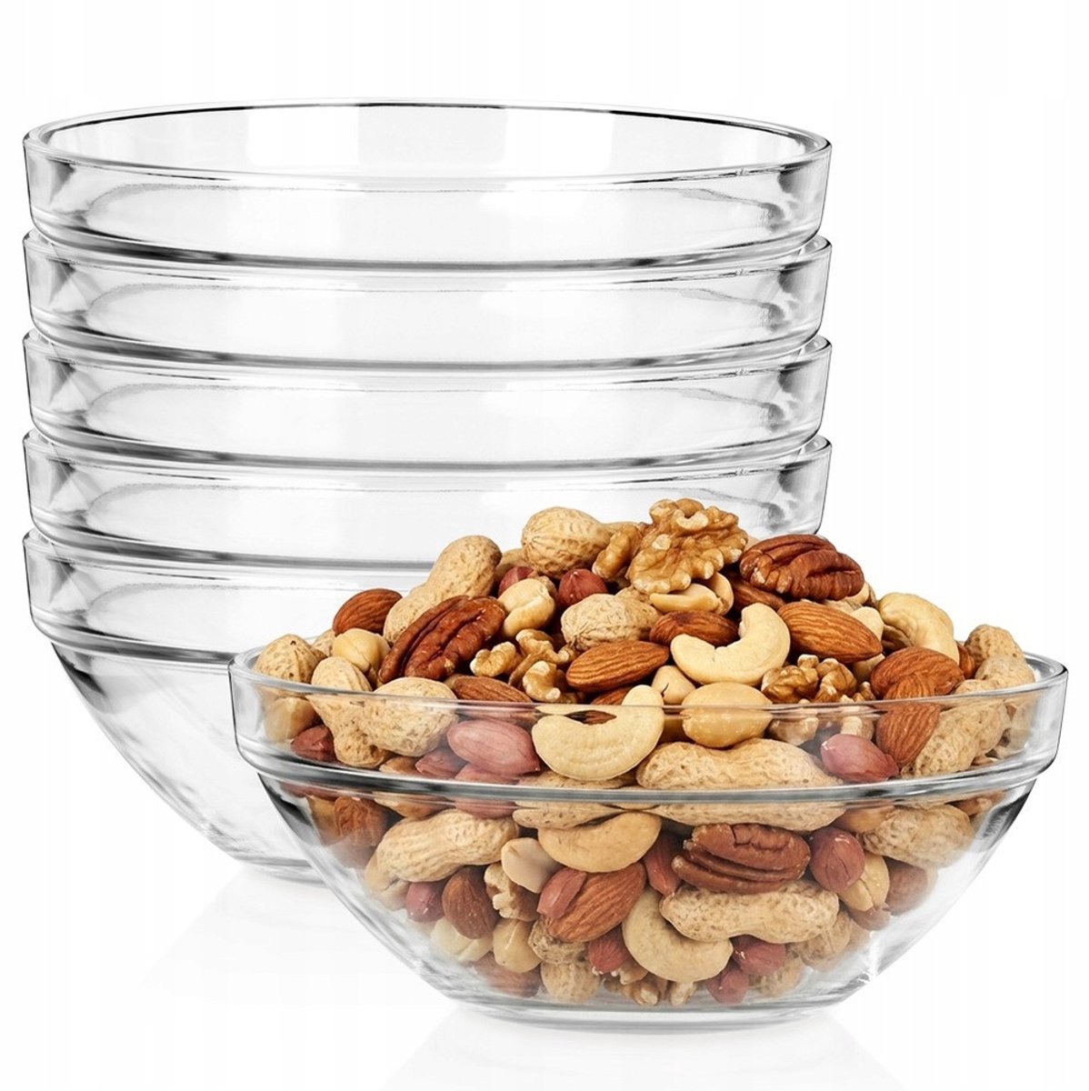 Glazen schalenset 17 cm, 830 ml - 6 stuks