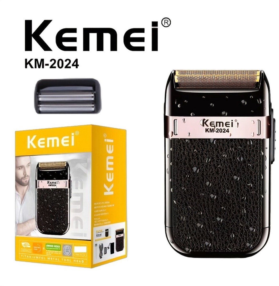 Currero Foil Shaver - Scheerapparaat Mannen - Hoofd Scheerapparaat - Head Shaver - Tondeuse met Trimmer - Lichaam en Baard - Oplaadbaar