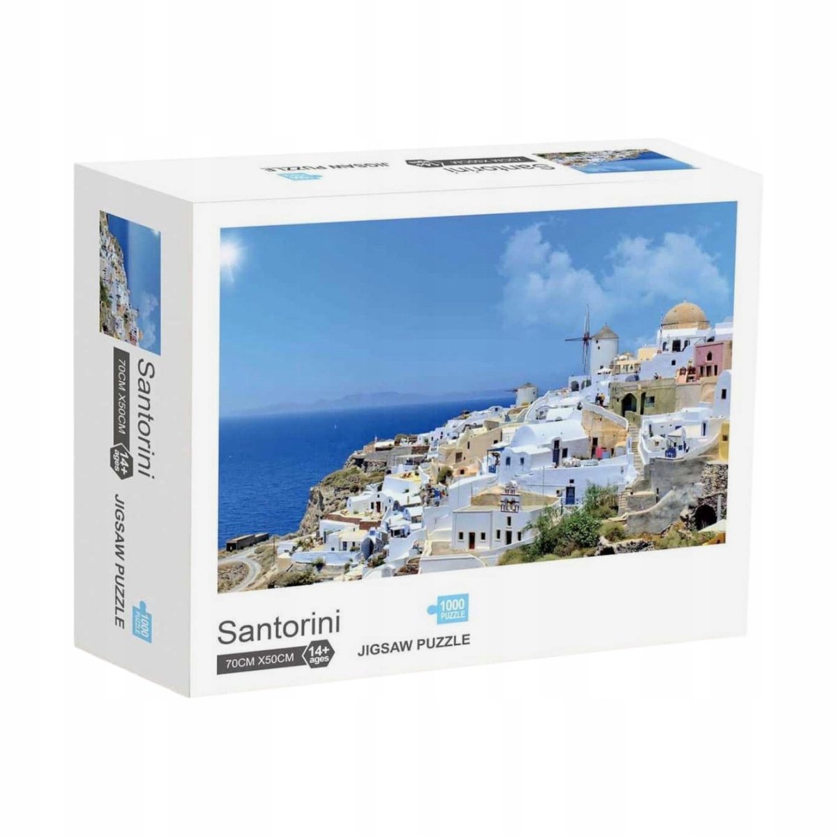 Puzzel 1000 stukjes Santorini - Grieks eilandgezicht