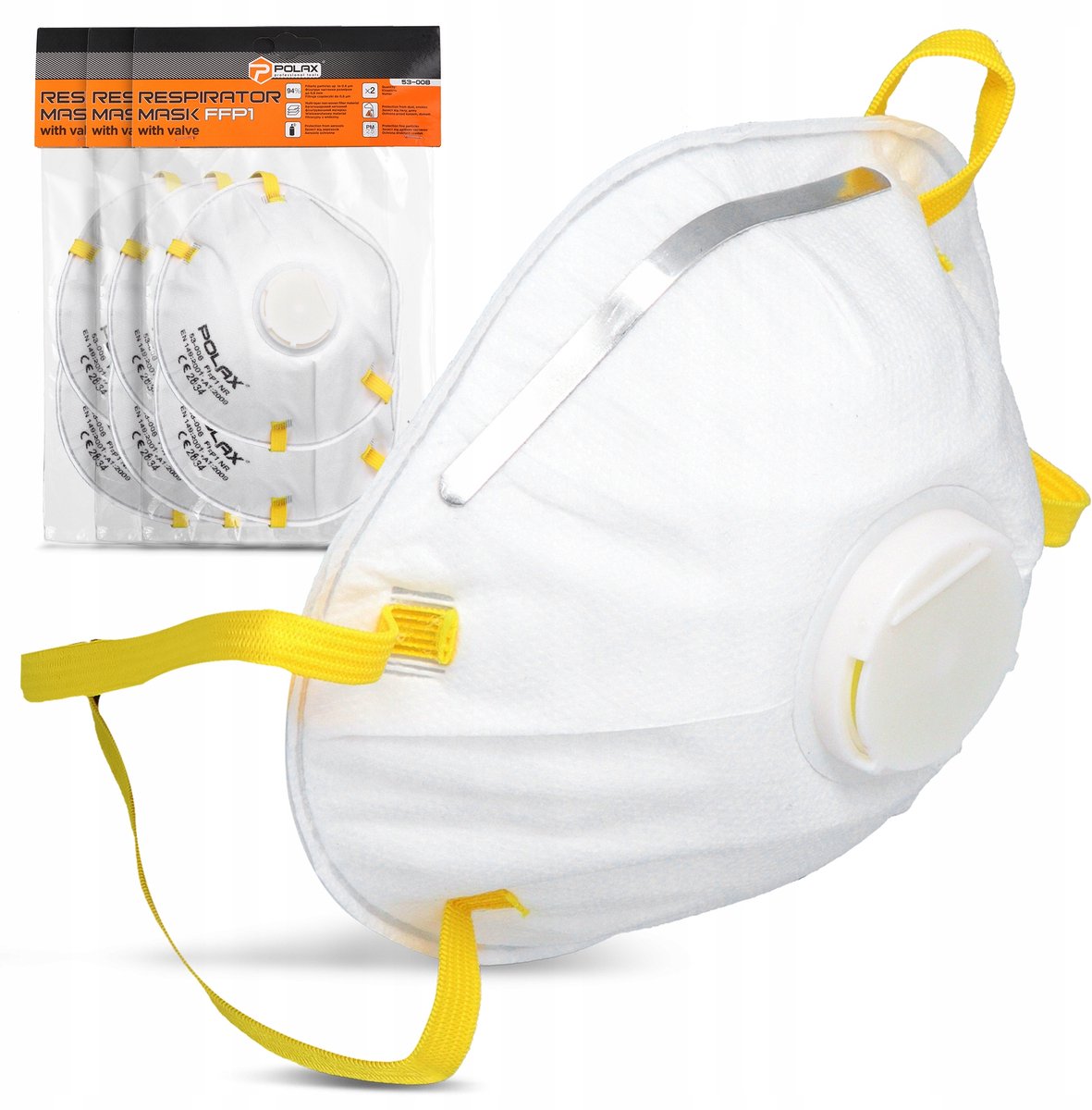 6x FFP1 stofmasker met ventiel - Ademhalingsbescherming voor werk