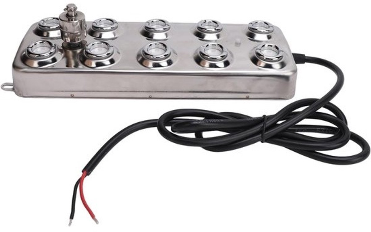 Mist Maker - Fogger Luchtbevochtiger - Tuin Decoratie - 10 Hoofden - 35x12x12 cm - Zilver