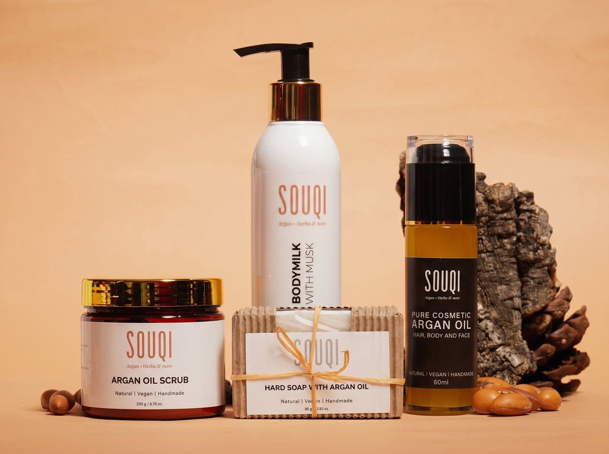 Souqi Zohra Giftset - Luxe Verzorgingsset met Arganolie en Ghassoul