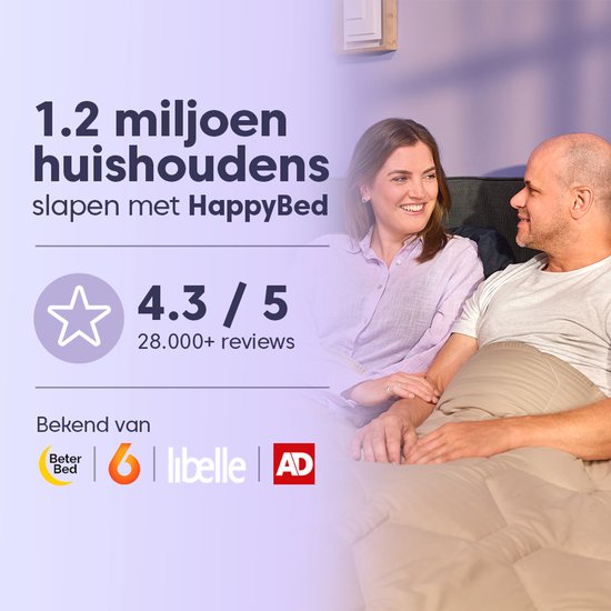 HappyBed All year dekbed enkel 140x200 - Eenpersoonsdekbed - Wasbaar dekbed zonder overtrek - Bedrukt dekbed zonder hoes - Hoesloos Dekbed met Print - Black van HappyBed — afbeelding 5