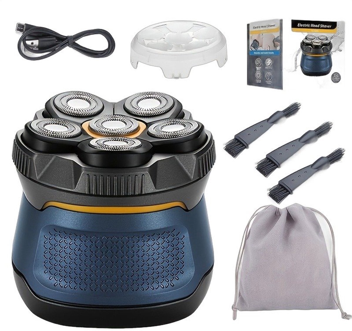Currero Foil Shaver - Scheerapparaat Mannen - Hoofd Scheerapparaat - Head Shaver - Tondeuse met Trimmer - Lichaam en Baard - Oplaadbaar