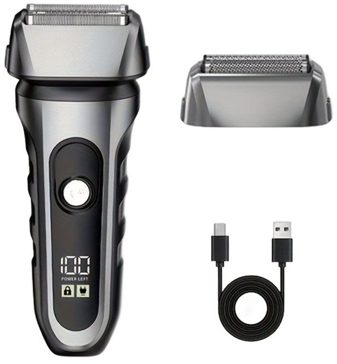 Currero Foil Shaver - Scheerapparaat Mannen - Hoofd Scheerapparaat - Head Shaver - Tondeuse met Trimmer - Lichaam en Baard - Oplaadbaar