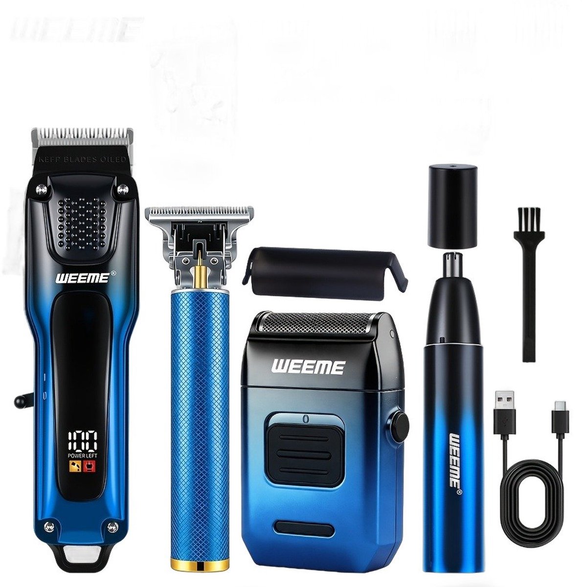 Currero Foil Shaver - Scheerapparaat Mannen - Hoofd Scheerapparaat - Head Shaver - Tondeuse met Trimmer - Lichaam en Baard - Oplaadbaar