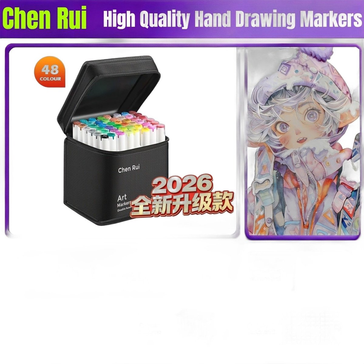 Currero Aquamarkers - Twinmarkers - Brushpennen - Stiften - Markeerstiften Op Waterbasis - Dual Tip - Tekenen En Kleuren - 48 Kleuren Met Accessoires