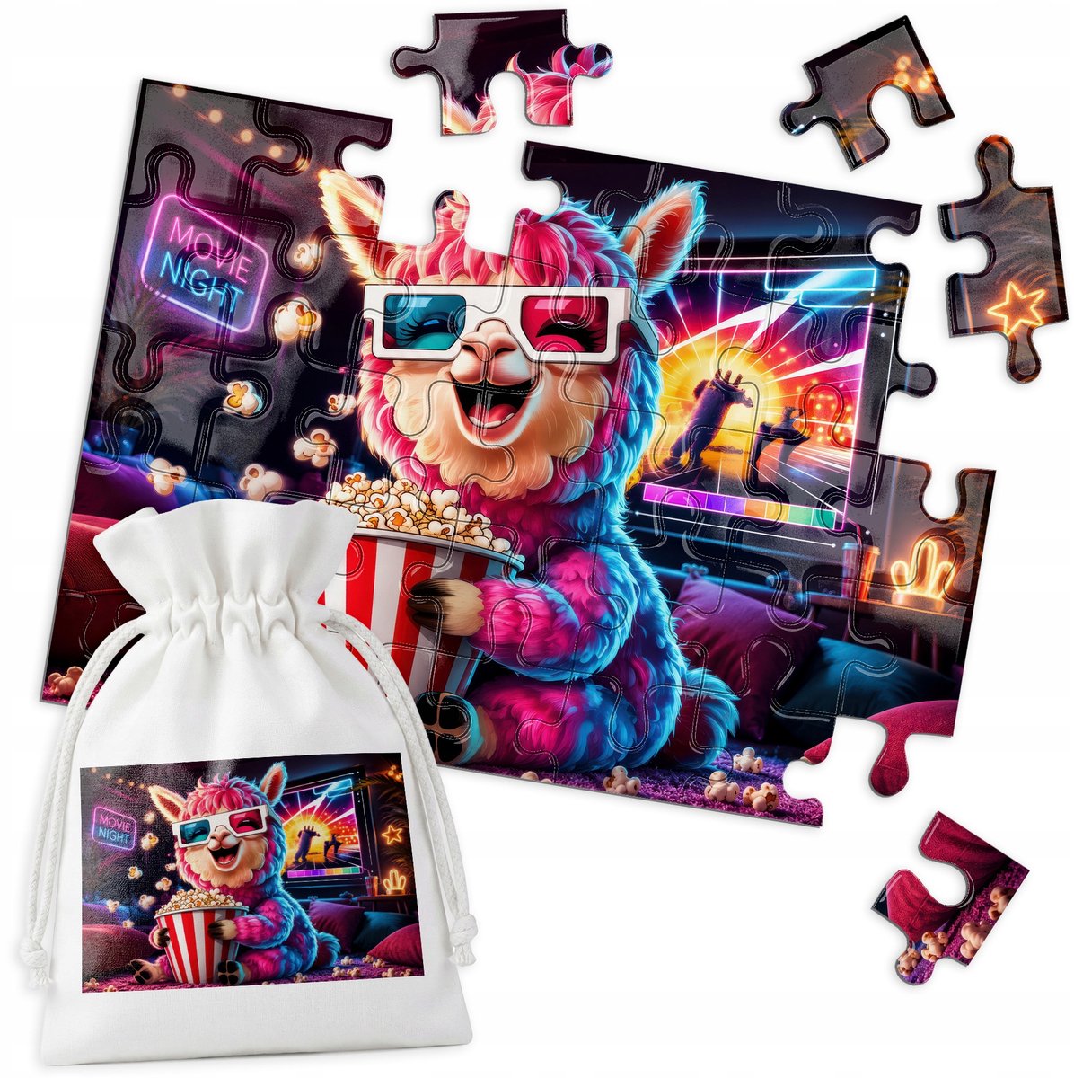 Merkloos 35-delige Puzzel: Lama met Bril - Grappige Film & Theater