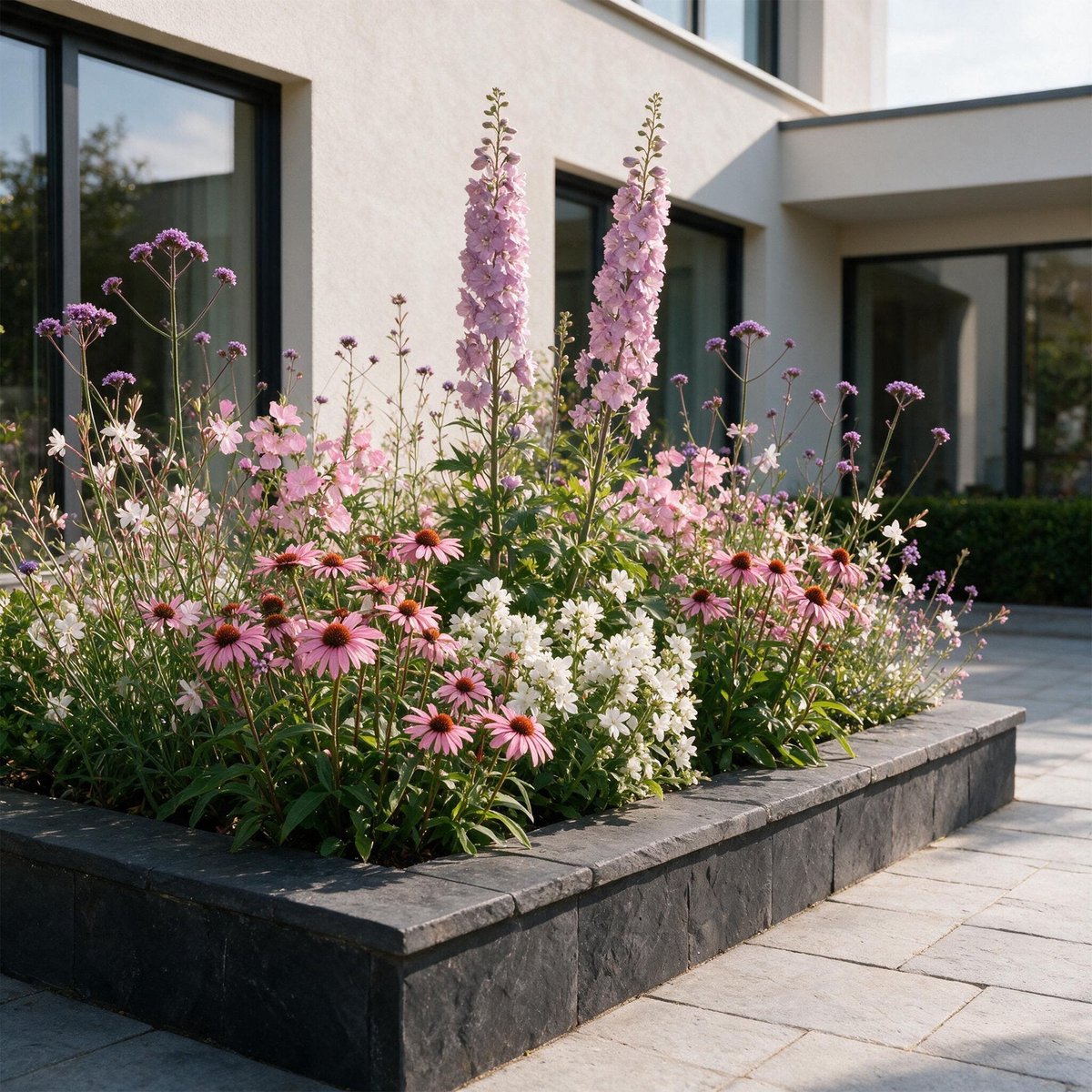 Green boutiQ - Vasteplant - Borderpakket - Bijen en vlinderlokkend - Diversen - Soorten en kleuren - 12 Planten - Pot 11cm - Hoogte 15-25cm