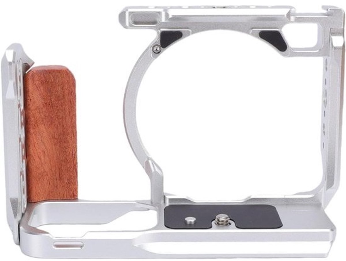 Camerakooi Aluminium - Camera Rig - Video Maken - Precisie Pasvorm - 38 mm Arca - Zilver