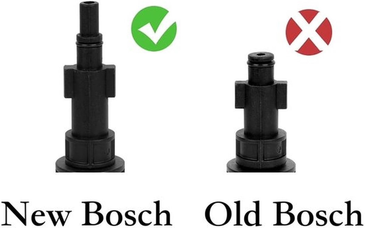 Hogedrukreiniger Adapter - Snelle Aansluiting - Zwart - Compatibel met Bosch - Ideaal voor Reinigen - Voor Kärcher