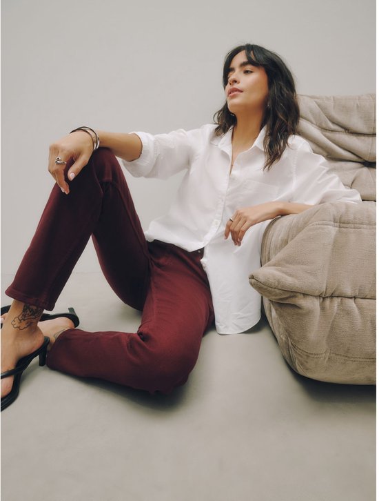 Next - Dames - Nette stretchjeans met halfhoge taille - Rood